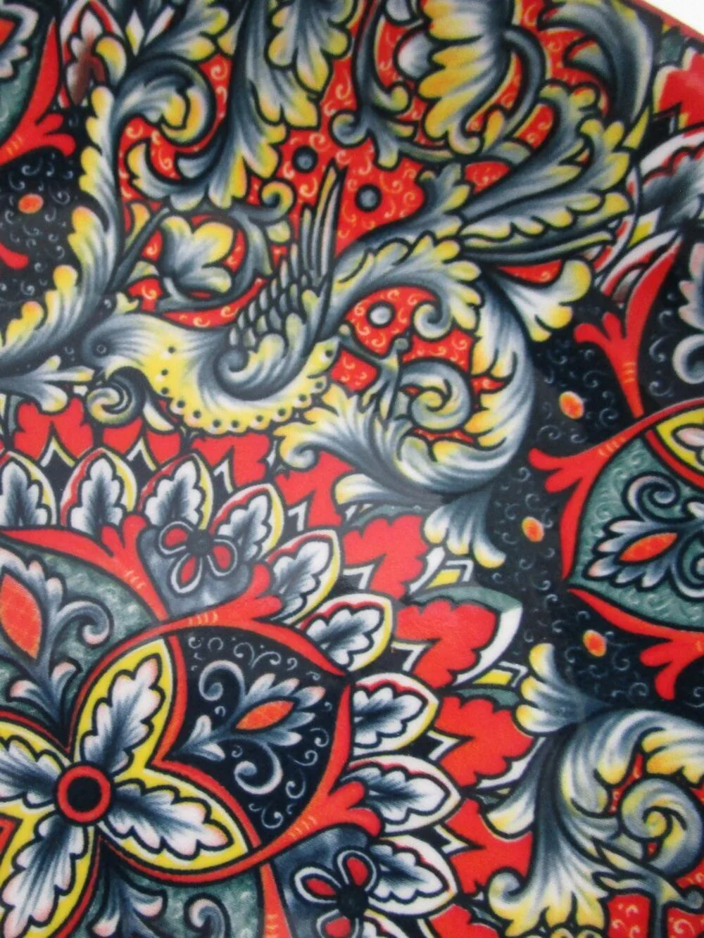very decorative shallow serving bowl